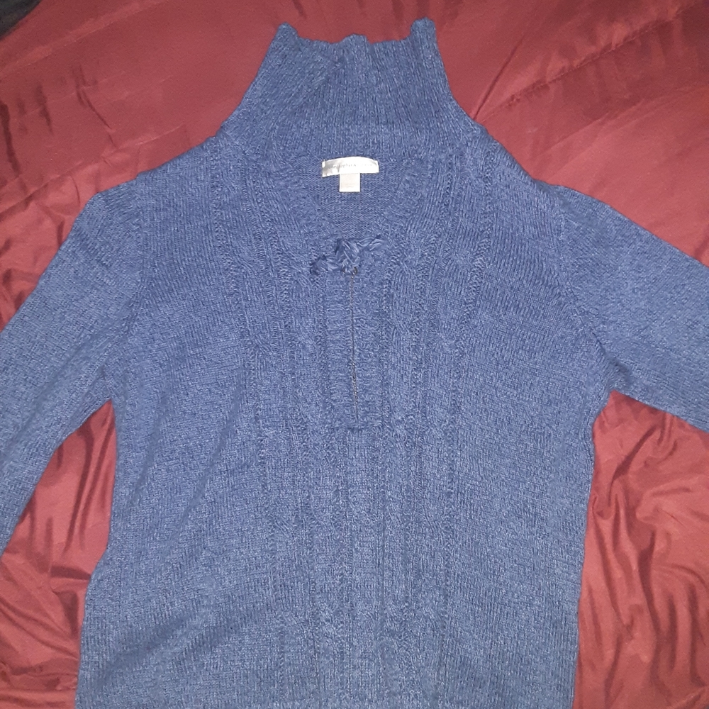 Blue knitted Christopher & Banks sweater